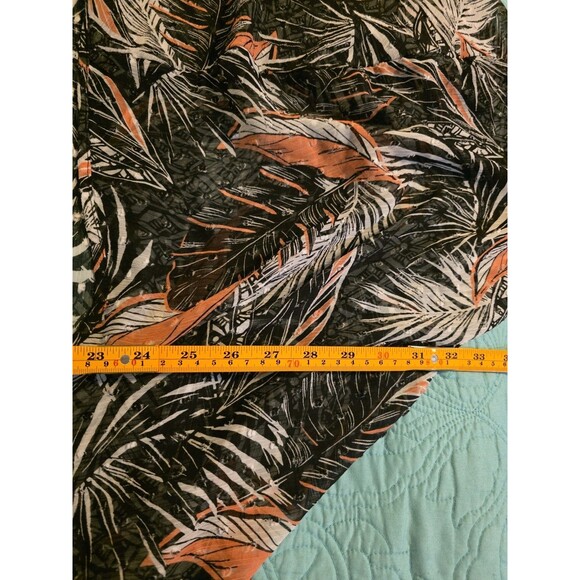 Torrid Women's Size 1/2 Chiffon Clip Dot Cocoon Kimono Palm Tree Semi Sheer Boho - Picture 8 of 9